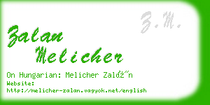 zalan melicher business card